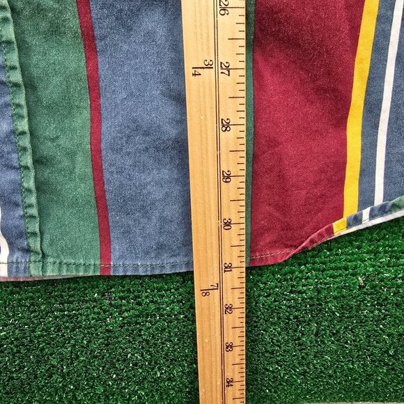 Pacsun Shirt Mens XL Multicolor Striped Button Up Long Sleeve Preppy Colorful - Picture 5 of 8